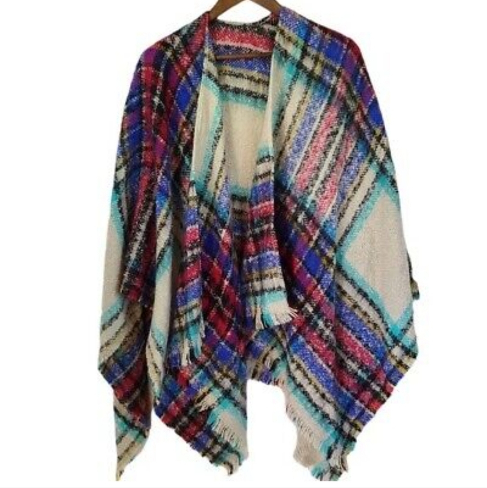 Talbot's Plaid Blanket Shawl